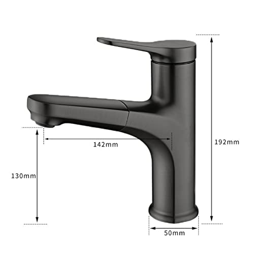 Robinet de salle de bain monotrou avec douchette pour routine beauté