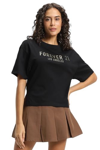 Image of FOREVER 21 Womens Graphic Oversized Oversized Tees