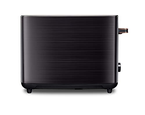 Crux 2-Slice Toaster With 6 Setting Shade Control, Black Stainless Steel #TOP1