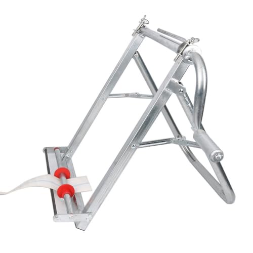 Lopres ホース巻き取り機 水道管収納 ホースホルダー ホースリール 100m卷用 3-8インチ 幅は調整可能 ラッチ設計 折りたたみ式 持ち運び可能 丈夫 耐久性 高炭素亜鉛?ッキ鋼 厚い手 軽量 マニュアル ハンドル付き 使いやすい 園芸工具 ガー