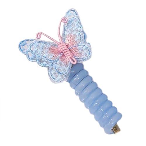 Bandas para el pelo de alambre de teléfono, lazos para el pelo, bobinas de cable de teléfono, lazos coloridos para el pelo, bandas de pelo de cable de teléfono para niñas, lazos elásticos coloridos