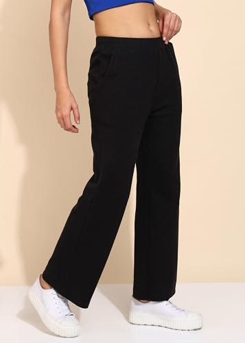 Image of Alan Jones Clothing Women's Straight Fit Mid Rise Solid Stretch Waffle Straight Pants