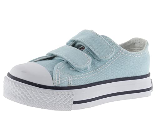 victoria Zapatillas Unisex Tribu Lona & Puntera De Goma & Tiras Adherentes 106555 para Niños Celeste 24