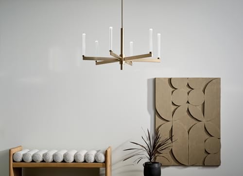 Kichler Sycara 6-Light LED Chandelier, Champagne Bronze by Kichler - Used condition - Image 3