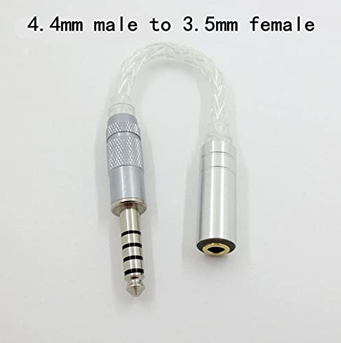 Yaowanguan 4.4mm 5 Pole Balanced Male to 3.5mm Balanced Female Adapter Cable for Sony NW-ZX300A/NW-WM1A/NW-WM1Z/TA-ZH1ES Audio Player/Amplifier,Balanced Silver-Plated Converter Connector 14cm/5.51inch - Image 4