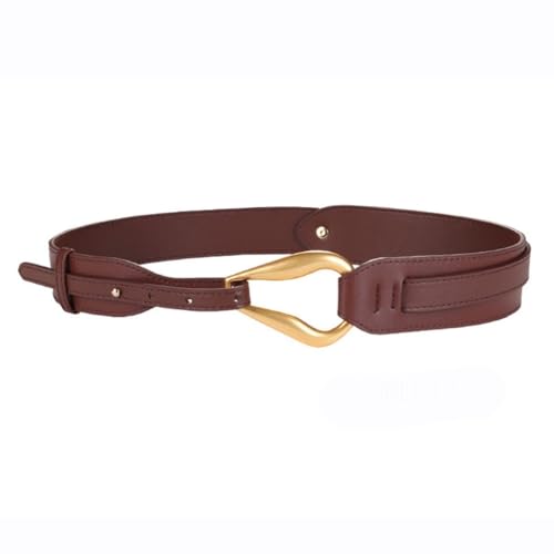 Waistband Women's Decorative Coat Suit Wide Waist Belt With Dress Waist Slanted Cowhide Belt For Women(D)