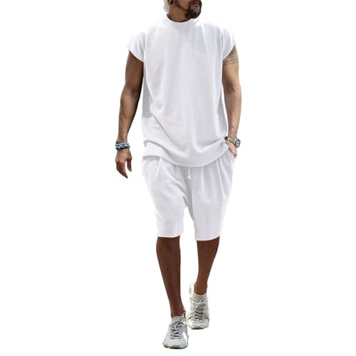 Tenue de fitness extérieure pour hommes ensemble t-shirt et short idéal pour le jogging estival