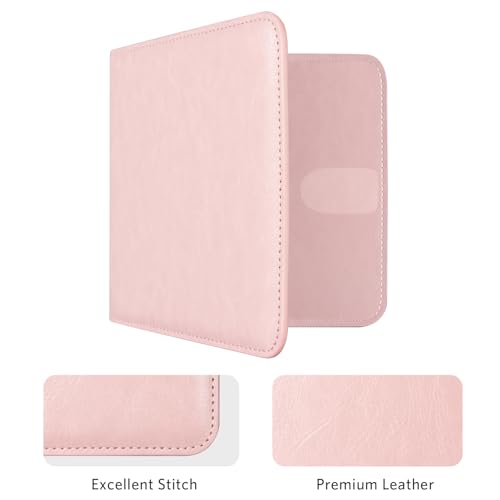 Image of CoBak Car Registration and Insurance Holder - Vehicle Glove Box Car Organizer, Auto Truck Comparment Accessories Case for Essential Document, Driver License, Cards (Light Pink)