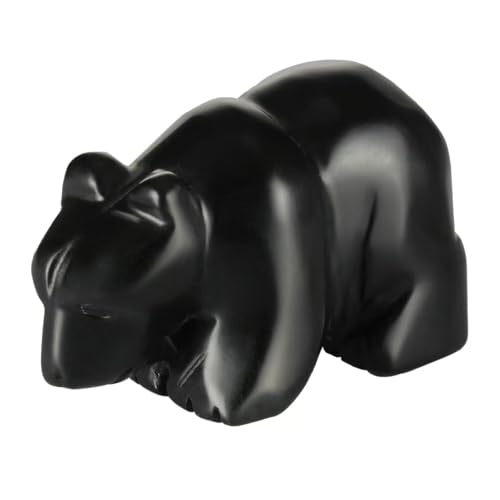 Estatua de oso de obsidiana 2" para decoración