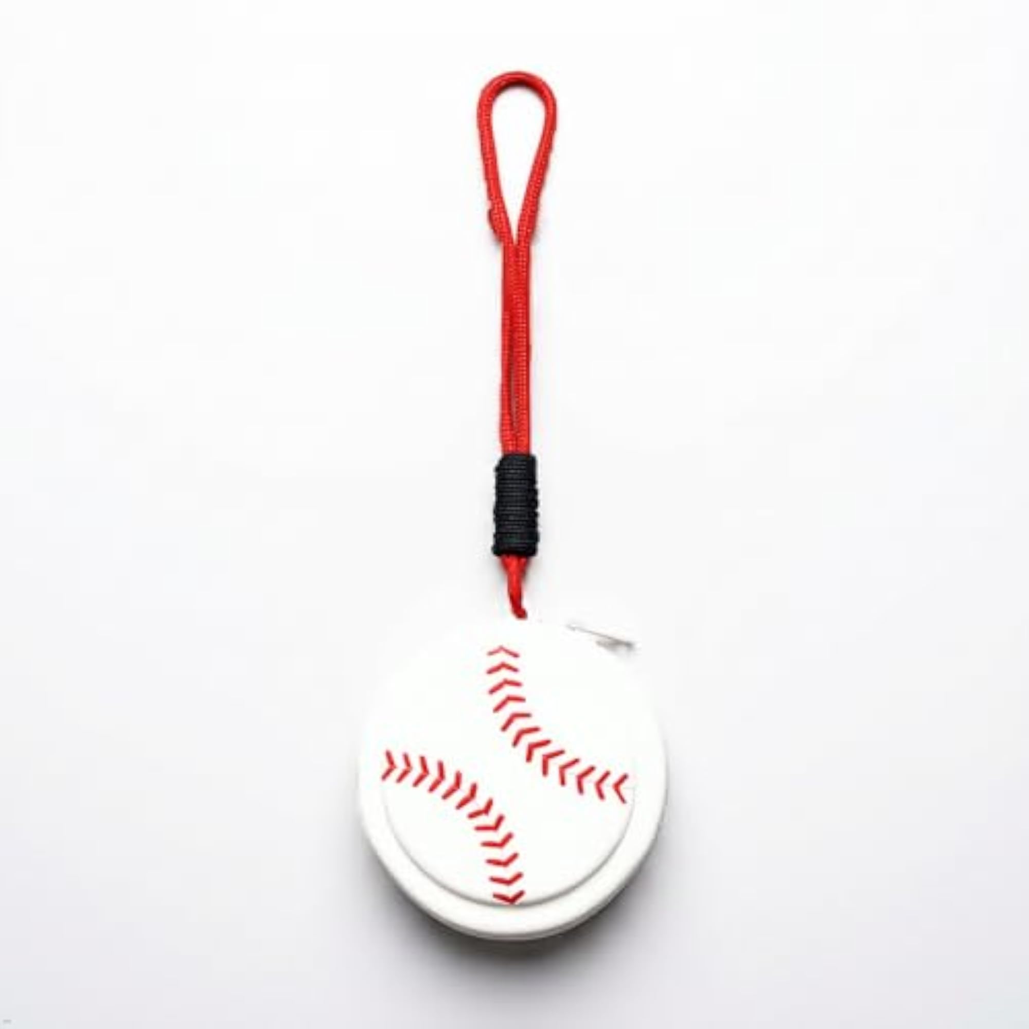 3D Baseball Silicone Coin Pouch Keychain, Mini Zippered Earphone Case