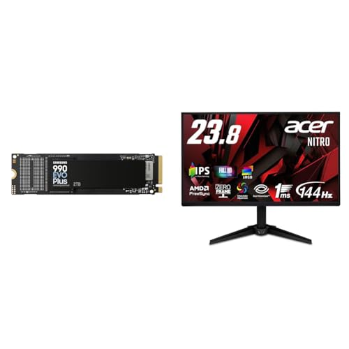 Samsung 990 EVO Plus 2TB PCIe Gen 4.0 ×4 NVMe M.2 (2280) TLC NAND ő 7,250MB/b  SSD MZ-V9S2T0B-IT/EC Kۏؕi+Acer 23.8C` tHD