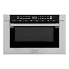 ZLINE 24 12 cu ft Built in Microwave Drawer with a Traditional Handle in Stainless Steel