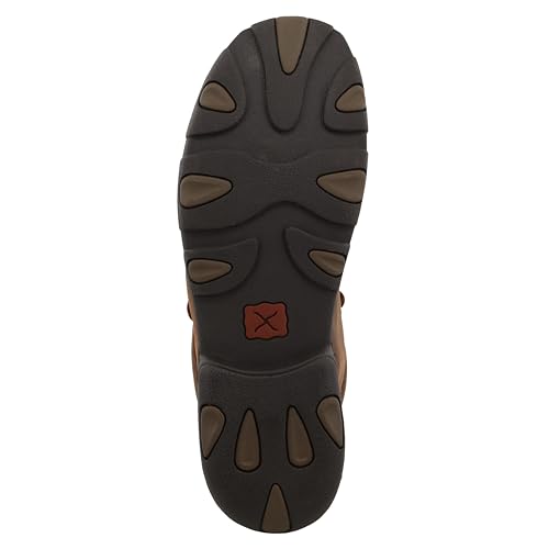 Image of Twisted X Men's Chukka Driving Moc Ankle Boot, Oiled Saddle Ostrich /Bomber Ostrich /Brown, 9.5 M