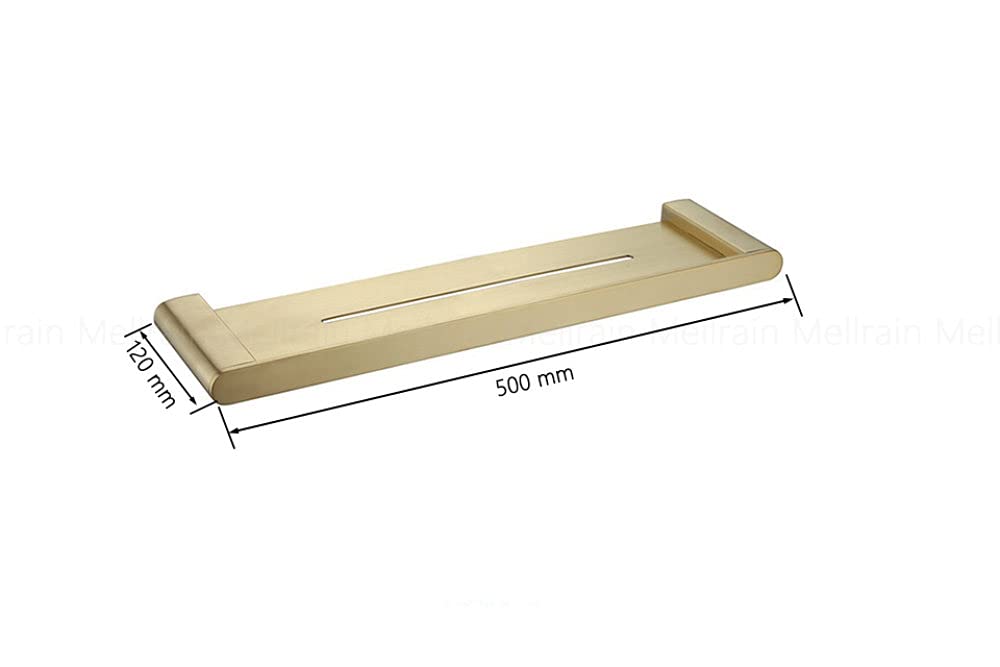 VVW&LIU Accesorios de baño de Oro Cepillado Juego de herrajes Toallero Barra de riel Toallero Soporte de Papel Gancho para Bata Jabonera Cepillo de Inodoro, Estante
