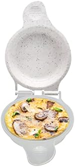 Good Living Microwave Egg Muffin Pan – Quick 1 Minute Breakfast Sandwich Maker, Non-Stick, BPA-Free & Dishwasher Safe