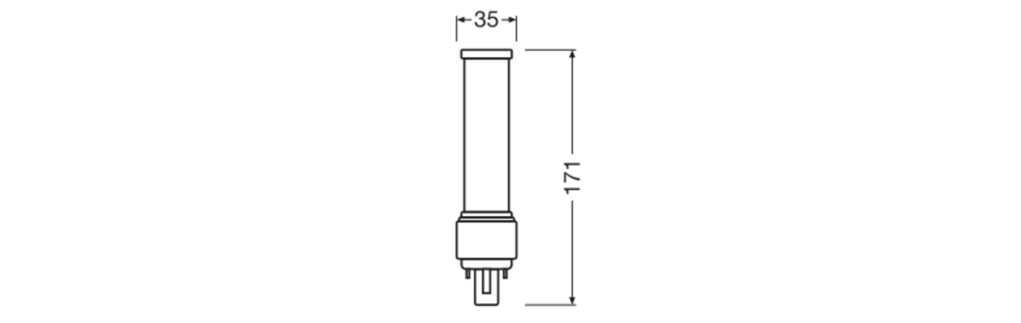OSRAM Lámpara Compacta DULUX D26 LED 9W G24D-3 4000K | DULUX LED D26 EM & AC MAINS, LED Lamps, blanco, 35 mm dia, 30000 h, Paquete de 3