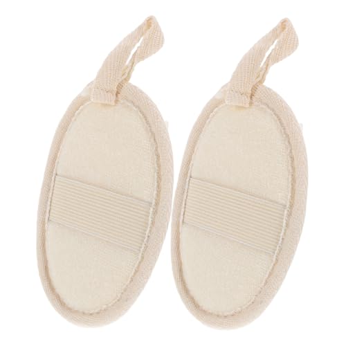 2pcs Exfoliating Loofah Sponge Pads for Body Scrubbing Gentle Massage Towels for Soft Skin Portable Facial Washcloths for Spa and Shower Use for Men Women