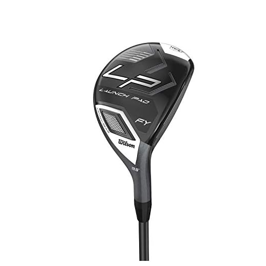 Wilson Men's W/S Launch Pad FY Club Hybrid, R-Flex, For Left-Handed Golfers, Graphite, 19.5 Degree Loft