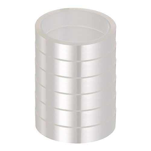 Image of HARFINGTON 6 Rolls Heat Tape High Temperature Heat Resistant Tape 20mmx33m(108ft) Sublimation Thermal Heat Transfer Tape for Sublimation Press No Residue, Clear