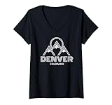 Photo Gallery donna denver colorado retro montagne sci escursionismo souvenir maglietta con collo a v Photo Gallery donna denver colorado retro montagne sci escursionismo souvenir maglietta con collo a v