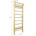 Multiuse Gymnastics Swedish Ladder, Exercise Ladder, Wall Mounted Pull Up Bar, Wood Stall Bar, Physical Therapy for Stretching and Various Exercises, Indoor Gym Workout Yoga