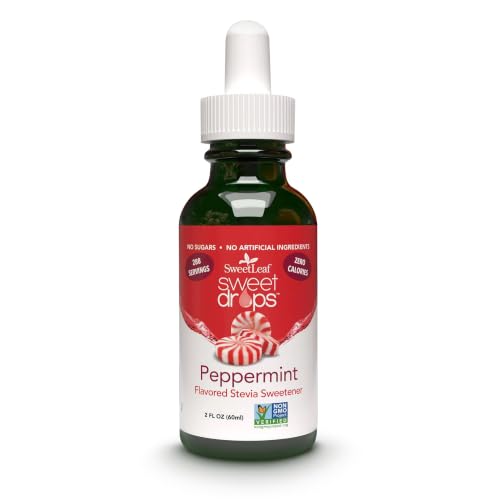 SweetLeaf Stevia Drops Liquid Sweetener, Peppermint - 2 Fl Oz, Pack of 1