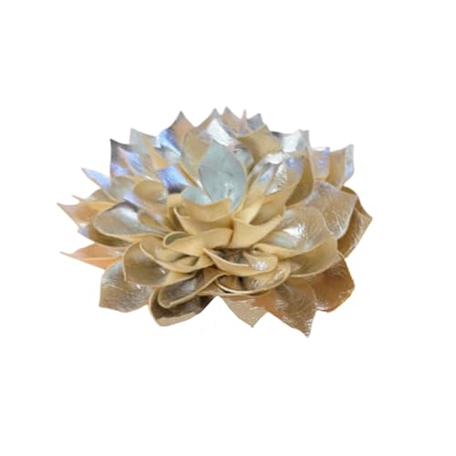 Image of Elegant Leather Peony Flower Brooch Pin for Women Men Handmade Dainty Imitation Leather Rose Floral Brooches Lapel Pins Glossy Wedding Holiday Christmas Dress Accessories Jewelry Gift