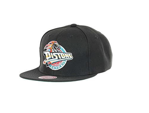 Mitchell & Ness Detroit Pistons NBA Conference Patch HWC Black Original Fit Snapback Cap - One-Size