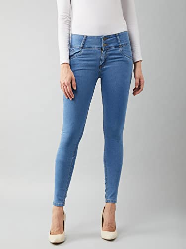 Image of Dolce Crudo Women's Skinny Fit High Rise Regular Length Stretchable High Waist Denim Jeans