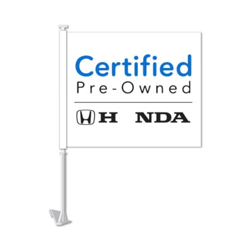 Clip-On Window Sign Compatible with Honda Certified Pre-Owned 11"x13",1Pack