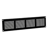 400x100mm Lüftungsgitter - Schwarz Abluftgitter mit Insektenschutz Abluft Zuluft Metall Gitter