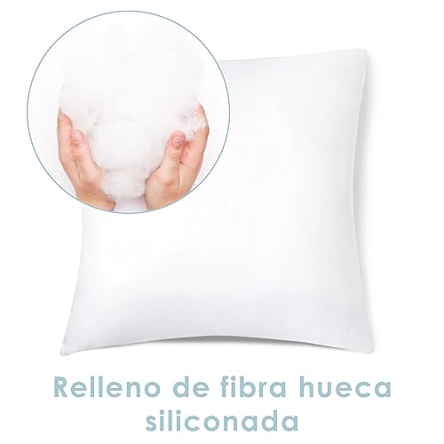 Miniatura 5 de Aitsse- Relleno De Cojín De Fibra Hueca Siliconada De Alta Recuperación 2 4 6 Unidades, Suave, Mullido, Antialérgico. Cojín Decorativo Para Casa, Dormitorio, Salón O Coche. 2, 45x45cm