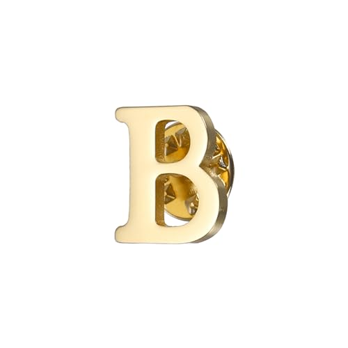 Image of PATIKIL Letter Lapel Pins, Initial Alphabet Collar Pins Letter Brooch Pins for Women Men Shirt Dress Suits