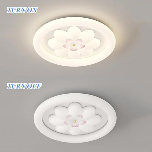 Lampe de plafond encastrée fleur moderne design crème nordique - 4