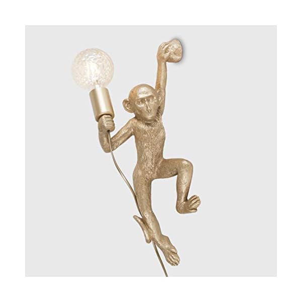 Modern Monkey Holding Light Bulb Design Wall Light - Image 4