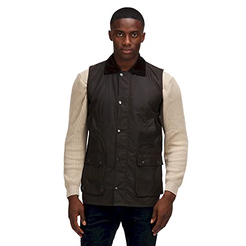 Image of Regatta Mens Professional Banbury Bodywarmer Wax Jacket, Brown, 3XL EU