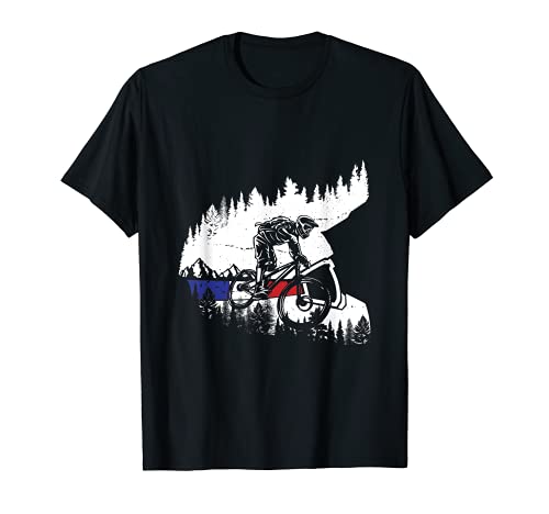 VTT Bike Casque de vélo de montagne avec drapeau français T-Shirt