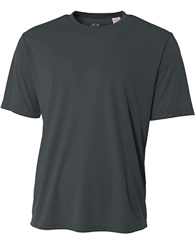 A4 Youth Cooling Performance Crew Neck Interlock T-Shirt, Graphite, X-Large2