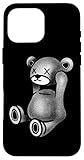 Flash de tatouage Blackwork Ours en Peluche Broken Blackwork Coque pour iPhone 16 Pro Max