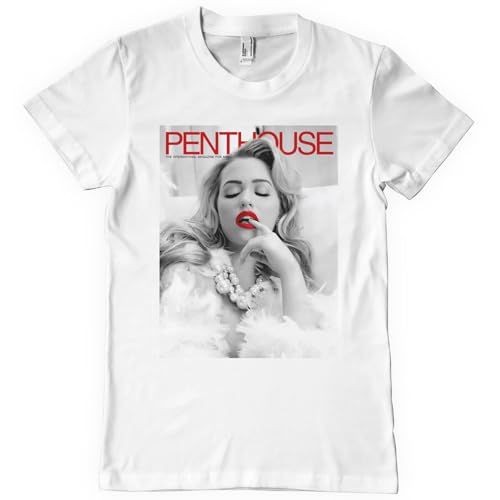 T-shirt Penthouse homme blanc xl top imprimé vintage original october 2016 cover