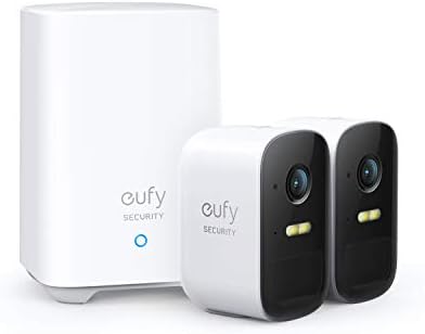 eufy security, eufyCam 2C 2-Cam Kit, Security Camera Outdoor, Wireless Home Security System with 180-Day Battery Life, HomeKit Compatibility, 1080p HD, IP67, Night Vision, No Monthly Fee