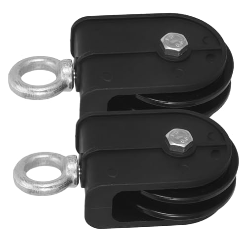 SOLUSTRE 2pcs Stainless Silent Swivel Pulley Heavy Duty Gym Equipment Cable Handles Exercise Pulley Block for Rope Lifting
