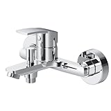 Badewannenarmatur mit Auslauf, Mischbatterie Badewanne, Brausebatterie Wanne, Einhand-Wannenbatterie für Badewanne und Dusche, Badezimmer Armatur, Chrom, AM.PM Play F8Y10000