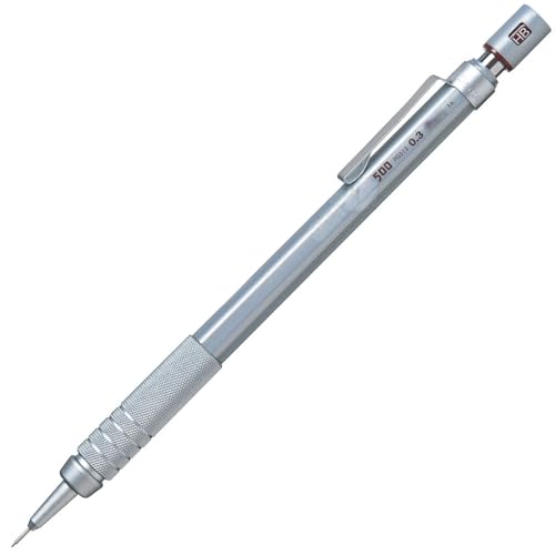Generic 500 0.3mm HB Mechanical Pencil Silver Pack of 1 - Image 2