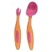 b.box Toddler Easy Grip Cutlery Set with Case | Color: Strawberry Shake | Includes 1 Spoon and 1 Fork | BPA-Free | Phthalates & PVC Free | Dishwasher Safe