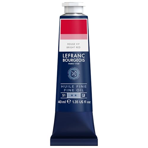 Lefranc Bourgeois 301762 Feine Ölfarbe in hervorragender Qualität,lichtecht mit gleichmäßige Konsistenz, 40ml Tube, ideal für Keilrahmen, Leinwand, Malkarton - Kadmiumrot Hell Farbton Lefranc Bourgeois 301762 Feine Ölfarbe in hervorragender Qualität,lichtecht mit gleichmäßige Konsistenz, 40ml Tube, ideal für Keilrahmen, Leinwand, Malkarton - Kadmiumrot Hell Farbton