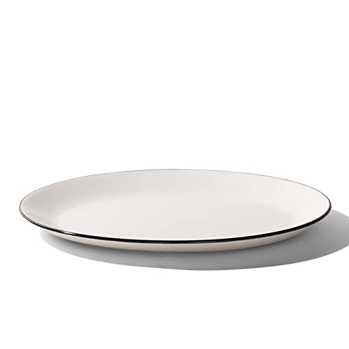 Made In Porcelain Serving Platter with Navy Rim #TOP13
