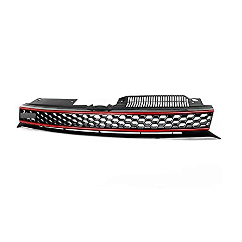 Parrilla delantera para Golf 6 GTI (2009-2012) tipo riñón negro para parachoques 2