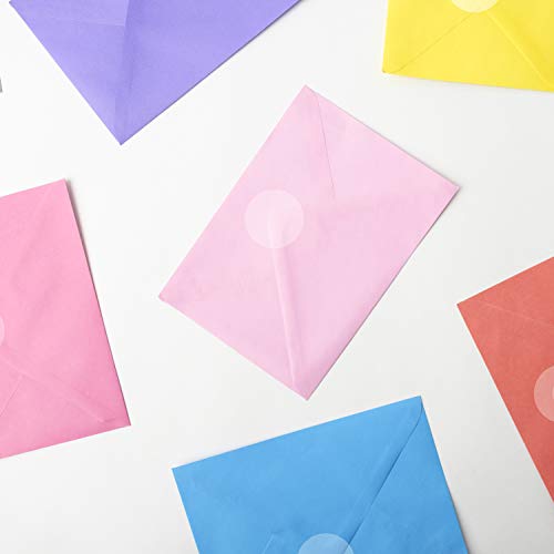 Cualfec 1200 Pcs Clear Round Stickers 1.2” / 30mm Box and Envelopes Wafer Seal Stickers 25 Sheets for Business - Thumbnail 3