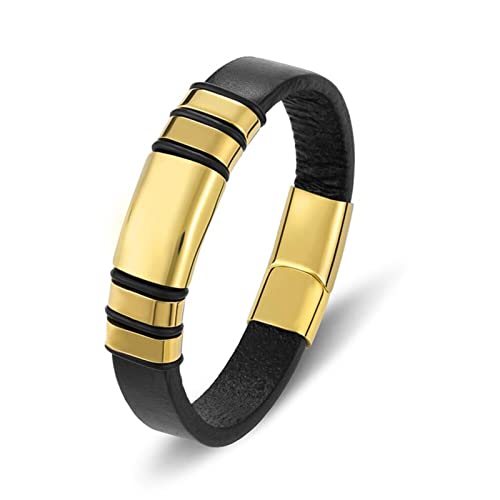 Bracelet en cuir véritable hommes bijou tressé punk rock CXYWBD